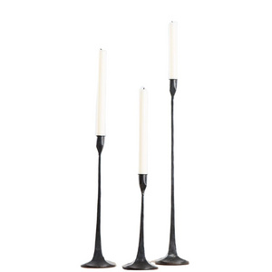 Wedding Dinning Party Table Decorative Taper Candle Holders Black Candlestick Holder Metal Candle Stand