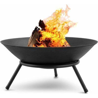 Metal Round Fire Pit Outdoor Mesh With Poker for Backyard, Camping, Bonfire, Wood Burning Stove