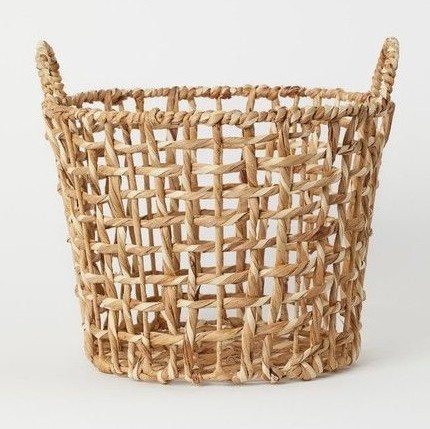 Wooden decorative coffee handicraft wicker woven basket Multi-purpose storage basket Household storage woven basket