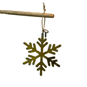 Golden Snowflake High Quality Simple Design Christmas Decoration Gift Ornament Halloween Used