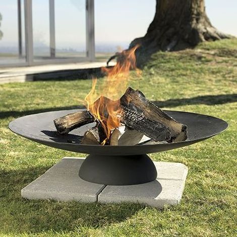 Metal Fire Pit Outdoor Wood Burning Firepit Firebowl Fireplace Heater Log Charcoal Burner Camping Outside Patio Backyard