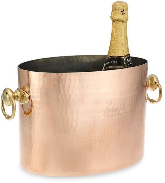 Metal round stainless steel ice bucket with ice tong and cover bar champagne beer ice bucket with lid