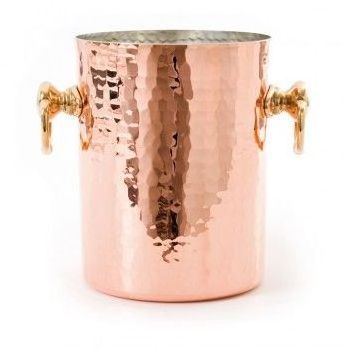 Metal round stainless steel ice bucket with ice tong and cover bar champagne beer ice bucket with lid