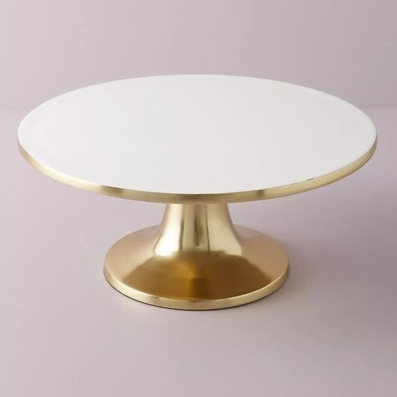 Wedding Decoration Dining Table Sweat Cake Stand with Wooden and Marble Top Luxury Design Best Selling