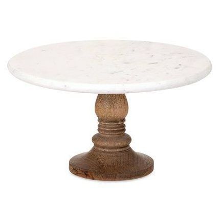 Wedding Decoration Dining Table Sweat Cake Stand with Wooden and Marble Top Luxury Design Best Selling