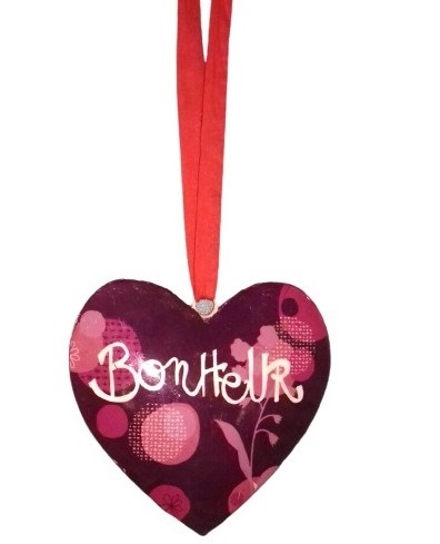 Heart-Shaped Printed Decal New Design Christmas Hanging Ornament Tree Decoration Rope Heart