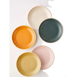 Metal Colourful Home Decor Tble Top Round Small Plate Custom Shape Tray Best Selling Kitchen  Ware