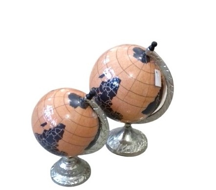 SET OF 3 BLACK AND SILVER DECORATIVE METAL GLOBE NEW DESIGN BEST SELLING TABLE TOP GLOBE HIGH QUALITY