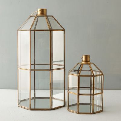 Square Metal Wedding Decoration Lantern Dining Table Use Late Night Matte Back Candle Lantern