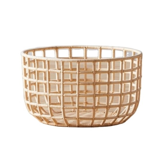 Sturdy and Durable Rattan Fruit Basket Storage Basket Brown Multipurpose Best Selling Home Decor Basket