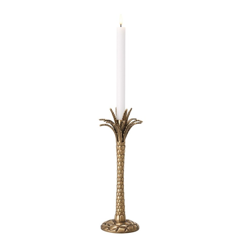 high quality simple design palm tree gold resin candle holder other candle holders in bulk