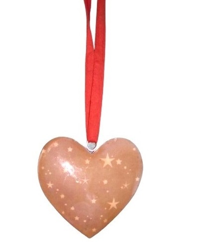 Heart-Shaped Printed Decal New Design Christmas Hanging Ornament Tree Decoration Rope Heart