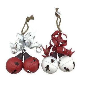 Metal New Design White and Red Jingle Bells for Christmas Decoration Home Decor Party Jingle Bells