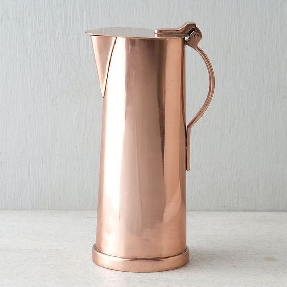 New Design Metal Stainless Steel Silver  Drinking Water Pitcher Jug Remove  Heavy Metal and Limescale