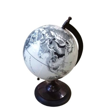 SET OF 3 BLACK AND SILVER DECORATIVE METAL GLOBE NEW DESIGN BEST SELLING TABLE TOP GLOBE HIGH QUALITY