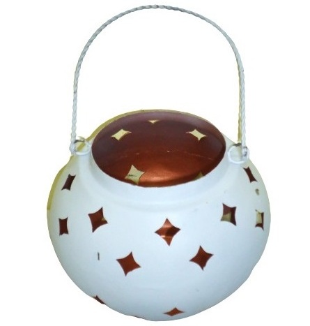 METAL TEALIGHT HOLDER WITH HANDLE SMALL LANTERN DESIGN HANGING VOTIVE T-LIGHT HOLDER HIGH QUALITY