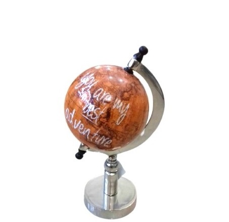 SET OF 2 METAL DECORATIVE GLOBE HIGH QUALITY TABLE TOP BEST SELLING HOME AND OFFICE USE GLOBE