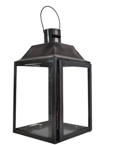 BLACK METAL SMALL DECORATIVE WITH CLEAR GLASS LANTERN HIGH QUALITY METAL CANDLE LANTERN FOR HOME DECOR