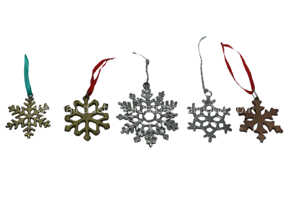 METAL WHITE SNOWFLAKE TREE DECORATION CHRISTMAS HANGING ORNAMENT HIGH QUALITY CHRISTMAS DECOR