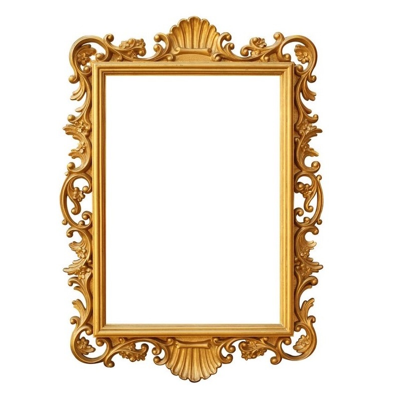 Brass Antique Pure Brass Material Casting Home Decor Wedding Use Photo Frame with Flowers Design