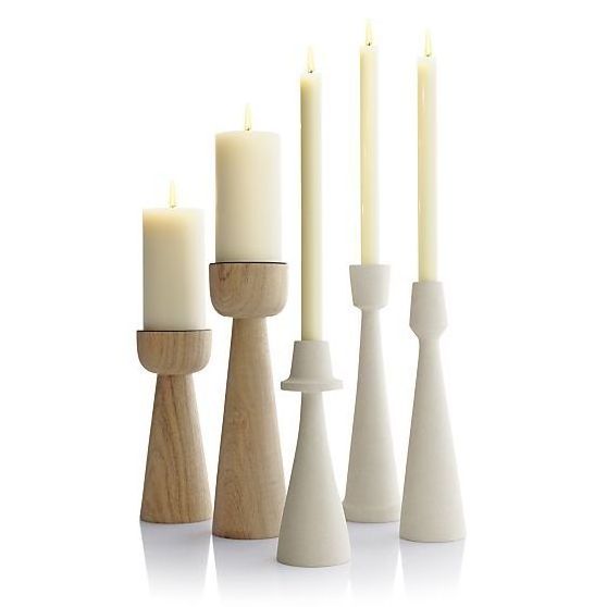 Set of 3 Off White Wooden Decorative Modern Luxury Candle Holder Set of 3 Table Top Premium Quality