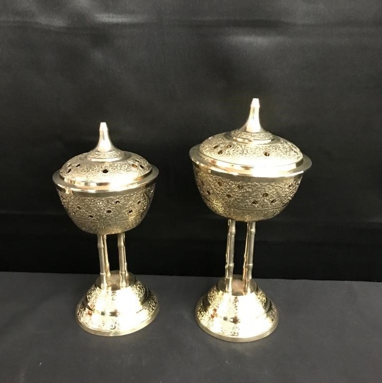 Wholesale Home Decor Metal Brass Polished  incense cones holder incense burner high quality burner