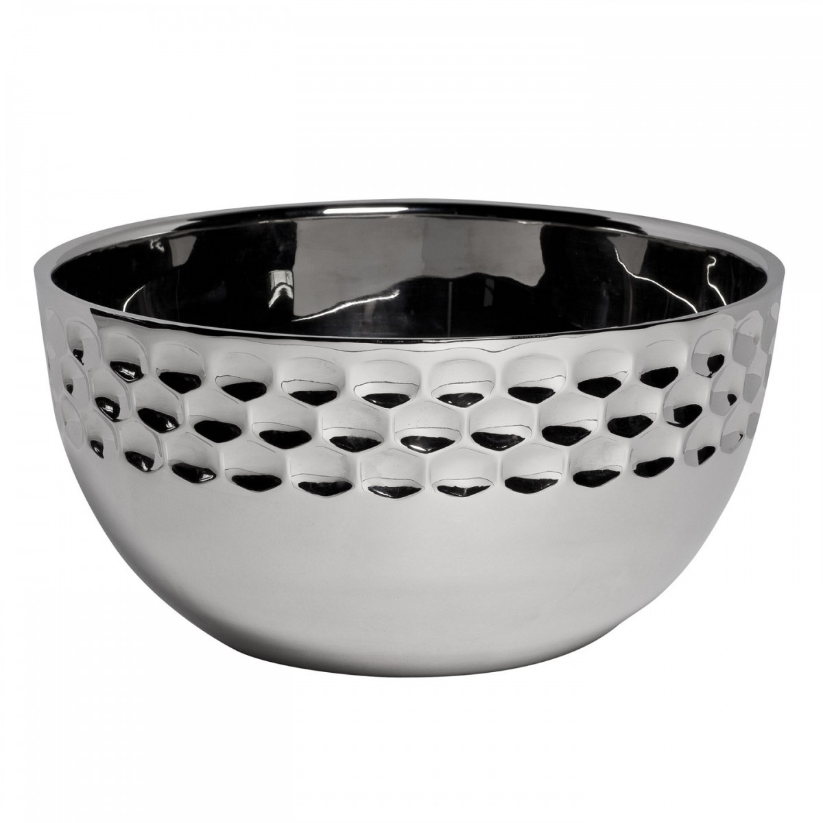 Aluminum Metal Serving Bowl Round Large With Unique Design Hotel Supply Wedding Decoration Silver Polished Bowls