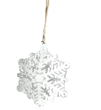 METAL WHITE SNOWFLAKE TREE DECORATION CHRISTMAS HANGING ORNAMENT HIGH QUALITY CHRISTMAS DECOR