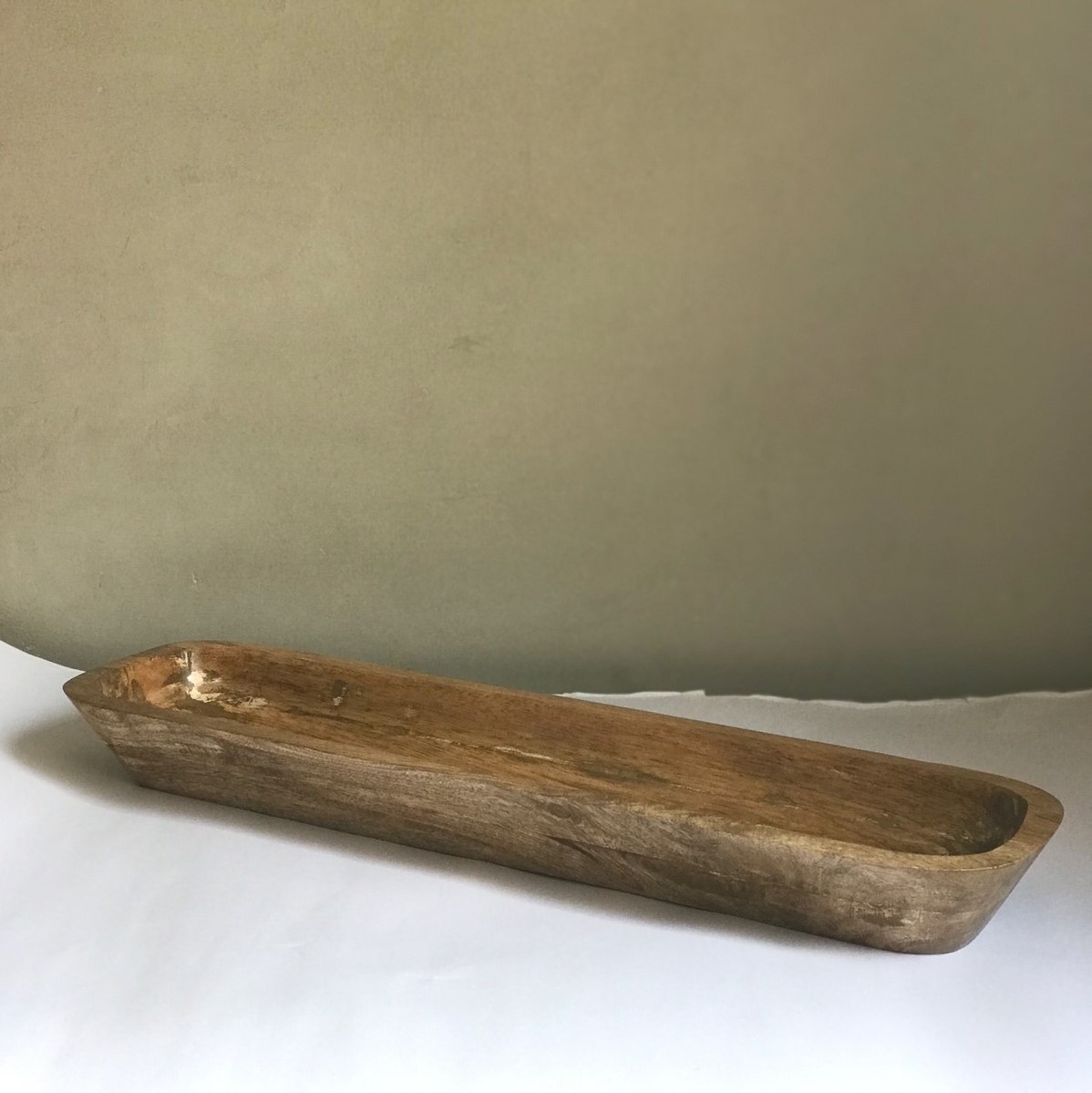 High Quality Farmhouse Wooden Dough Bowl Candles Wood Hand Poured Soy Wax Candle Farmhouse Long Dough Bowl Candles for Table