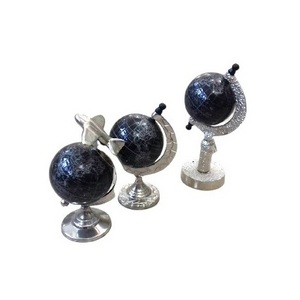 SET OF 3 BLACK AND SILVER DECORATIVE METAL GLOBE NEW DESIGN BEST SELLING TABLE TOP GLOBE HIGH QUALITY