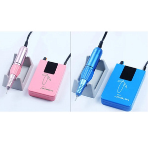 Dental Small Portable brush Nail Micro motor pick and blue color with handpiece