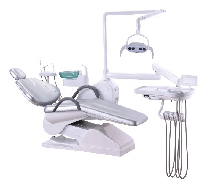 Economic Dental Unit Dental Chair with LED Sensor Lamp for Clinic