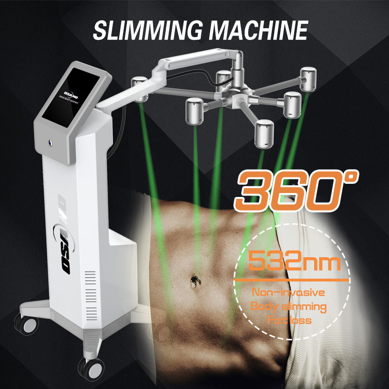 High Quality Lipo 6D Non-Invasive Slimming Machine 532Nm 10Mw Dpss Laser