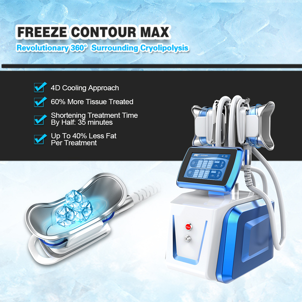 Popular portable cryolipolysis weight loss cryotherapy machine with two cryo handle