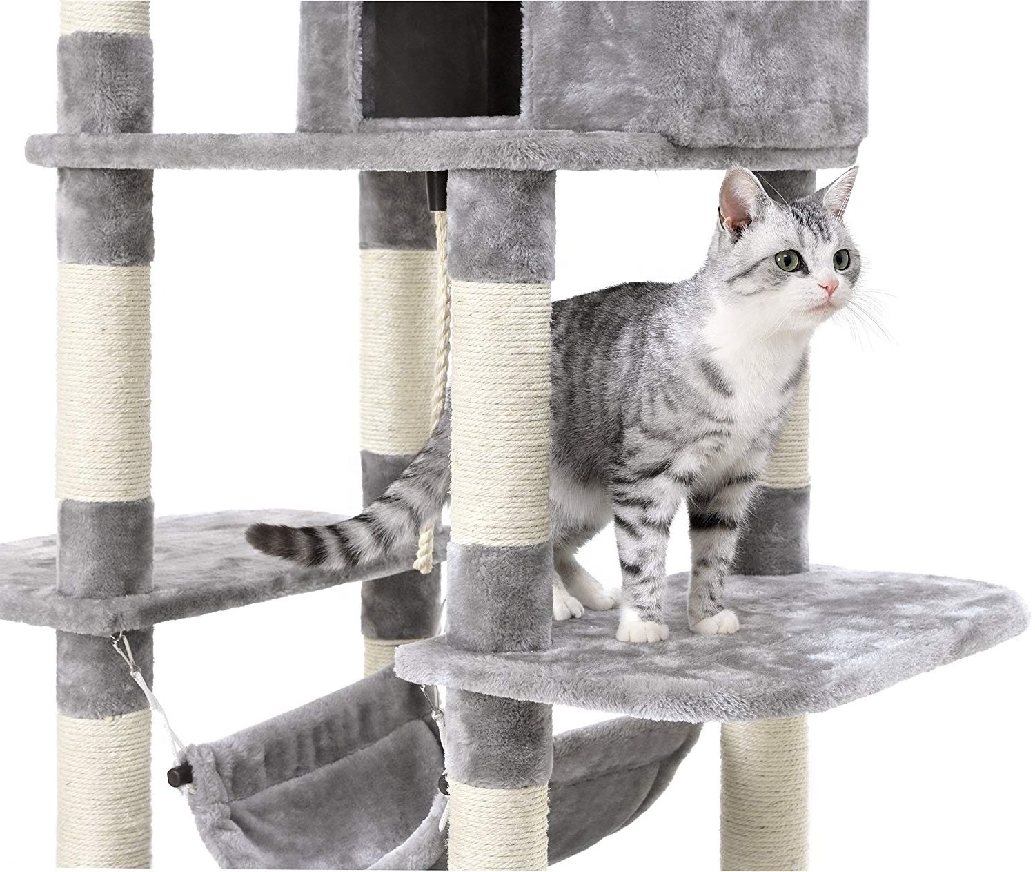 Cat Tree Tower Cat Condos with Sisal Scratching Posts Cat Play House and Rest Place K1162