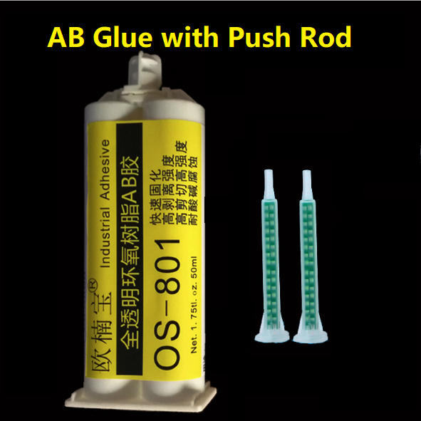 5 Minutes Quick Drying Transparent Epoxy AB Glue for  Ceram and Wood Superglue with 1 Piece Push Rod