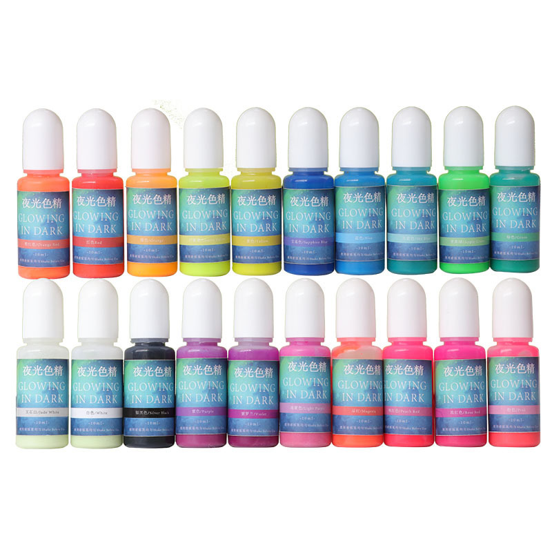 Manufacturer 20 colors DIY Luminous Color Epoxy Resin and UV Glue Liquid Color Pigment