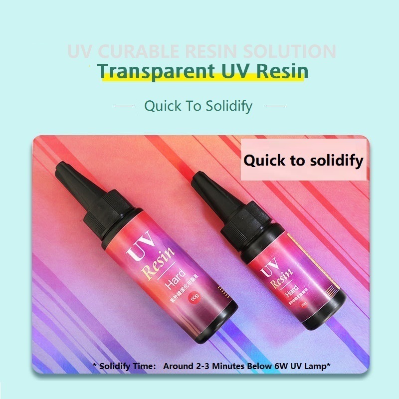 Hot sale red bottle high transparent UV glue 200g for DIY 224.5g with bottle