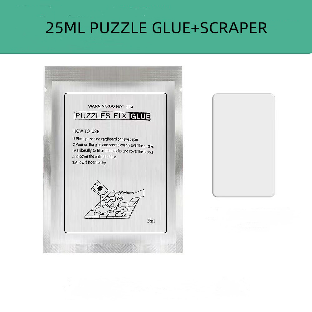 Quick Drying, Bright and Water-Soluble Puzzle Glue fits for 500/1000 Pieces Jigsaw Puzzles, Frame, Puzzle Accessories