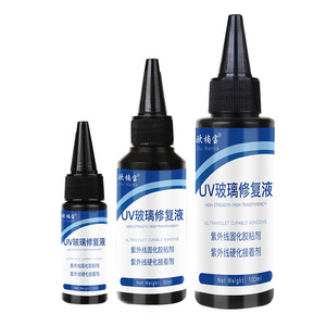 Windshield Crack Repair UV Light Curing Acrylic Resin Adhesive Car Windshield Repair Liquid UV Glue