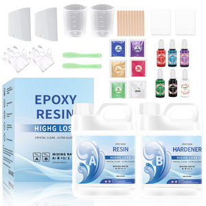 Epoxy Resin Pigment Kit Crystal,Clear Deep Pour Epoxy Resin for River Tables, Live Edge and Wood Filler