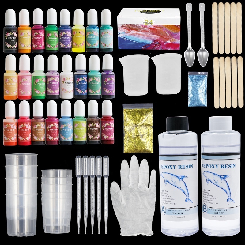 Manufacture OS-820 Epoxy Resin kit 1:1 AB 408ml DIY Glue Toolkit pouring sealant