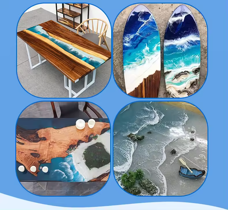 OS-810 Resin Epoxy 20KG 3:1 Handicraft river table transparent liquid crystal ab epoxy resin