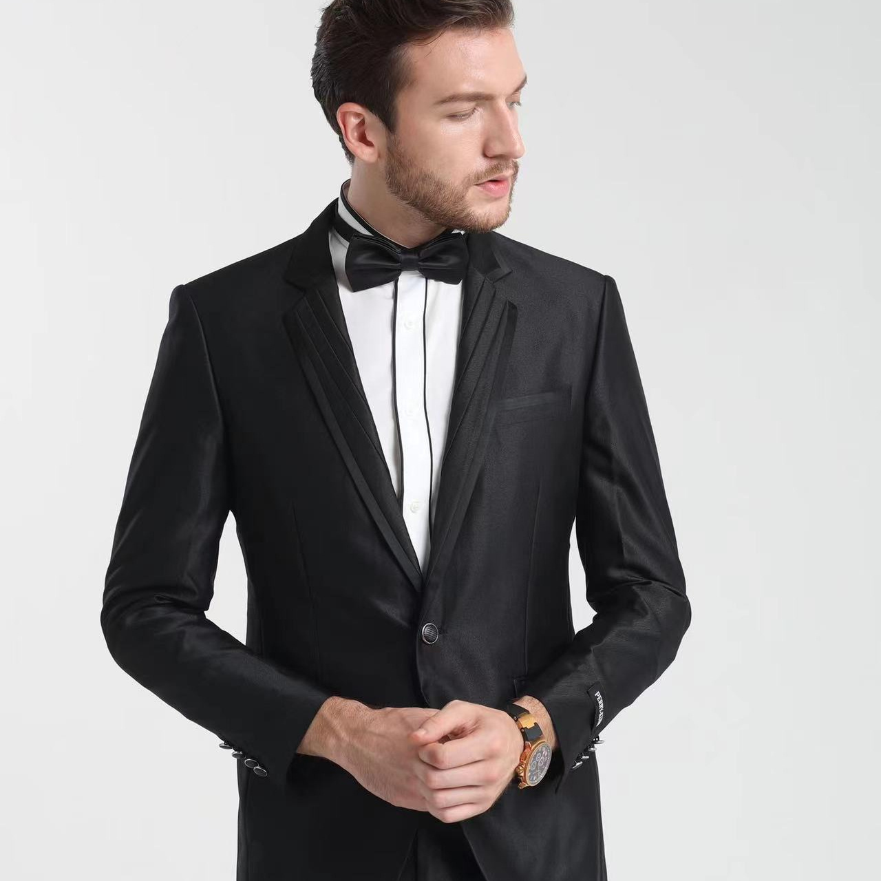 Mens Suits Casual Tuxedos For Wedding Groomsmen Suits Men Blazer Vest Pant