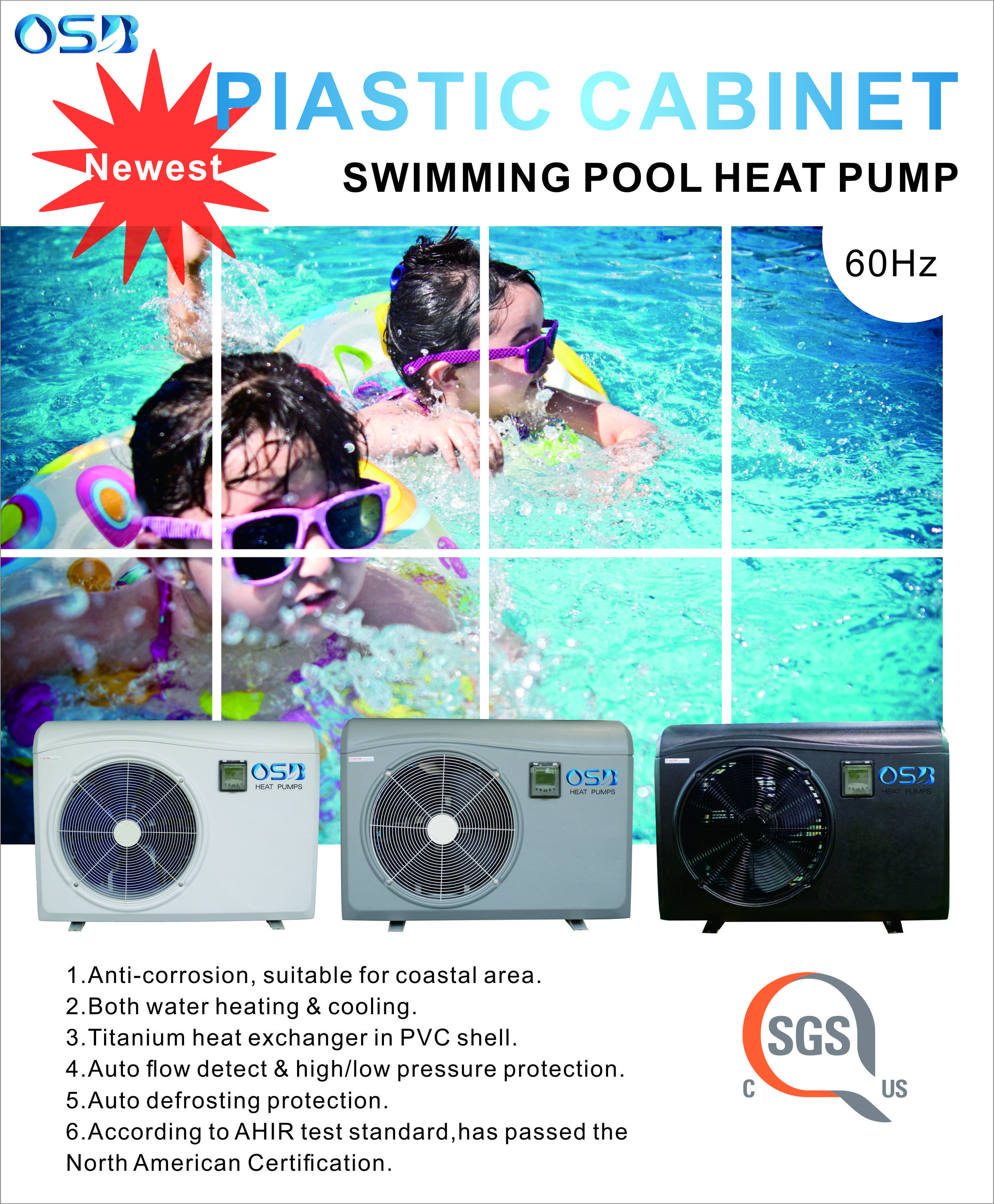 3.6-31Kw high COP R32 wifi dc inverter 12kw pool spa heat pump electric heater 6kw 11kw heat pump Bomba de calor para piscina