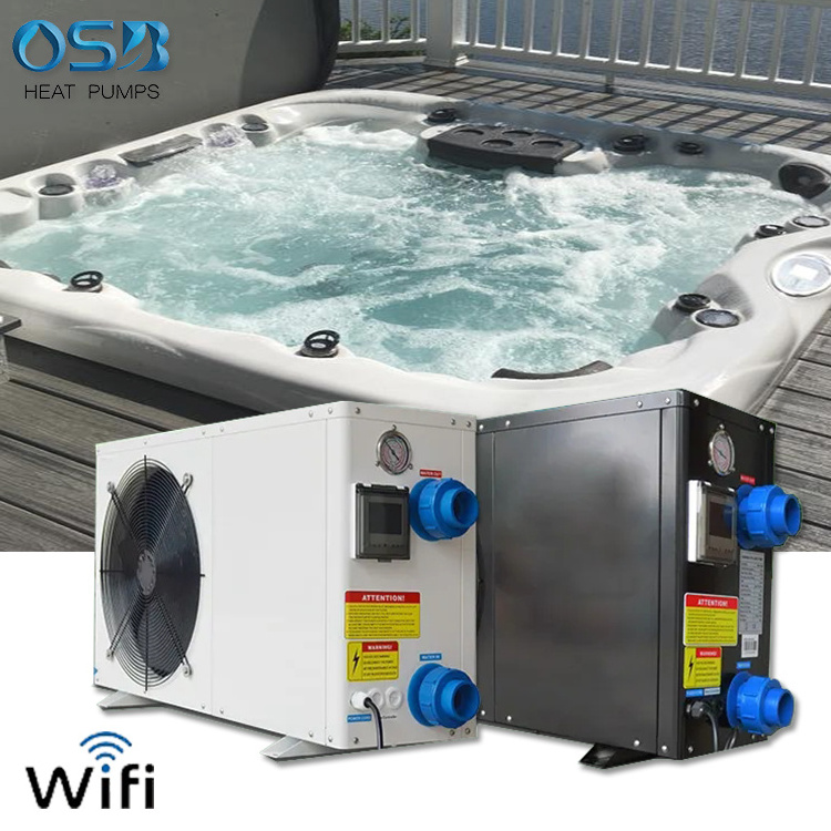 Wholesale heat pump spa tub ice bath chiller heater machine cooling system 1hp 1/2 hp water chiller for cold plunge pools