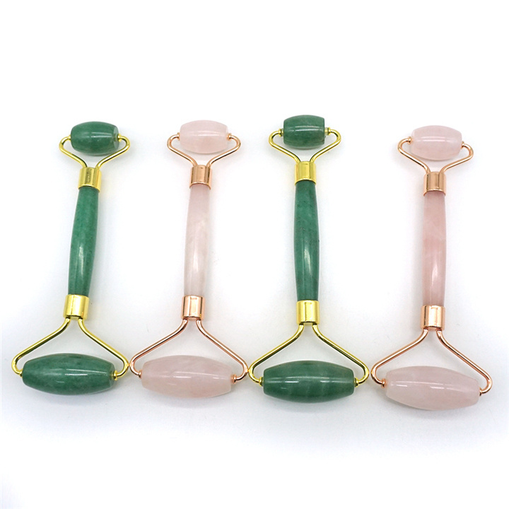 Best gua sha rose quartz natural nephrite jade roller for skin massage