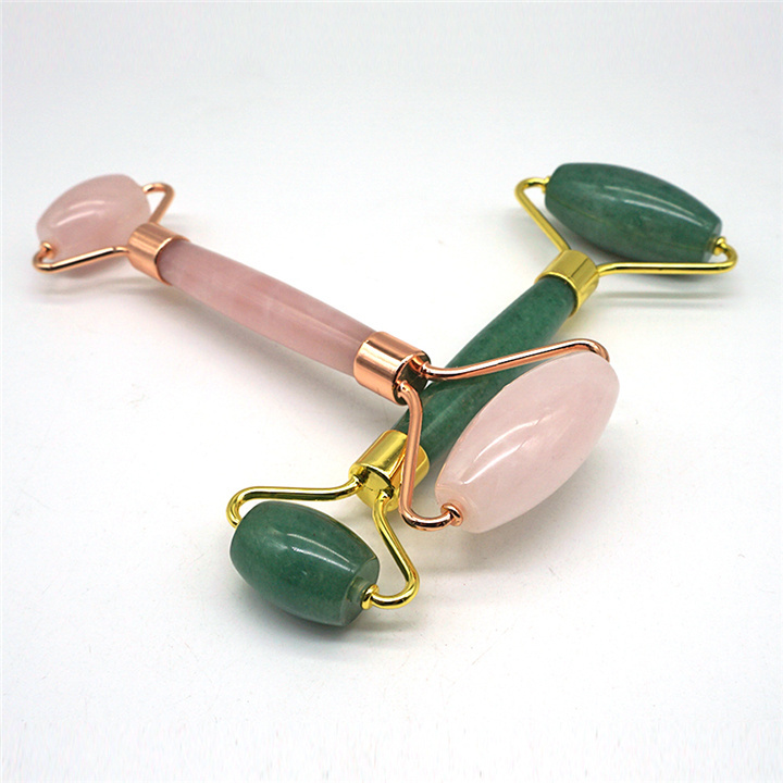 Best gua sha rose quartz natural nephrite jade roller for skin massage