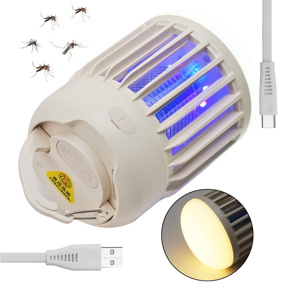 Electric Rechargeable Bug Zapper Cordless Mosquito Fly Zapper Portable Mosquito Killer Lamp for Outdoor and Indoor