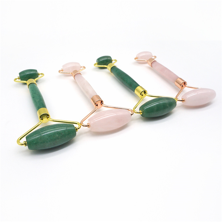 Best gua sha rose quartz natural nephrite jade roller for skin massage